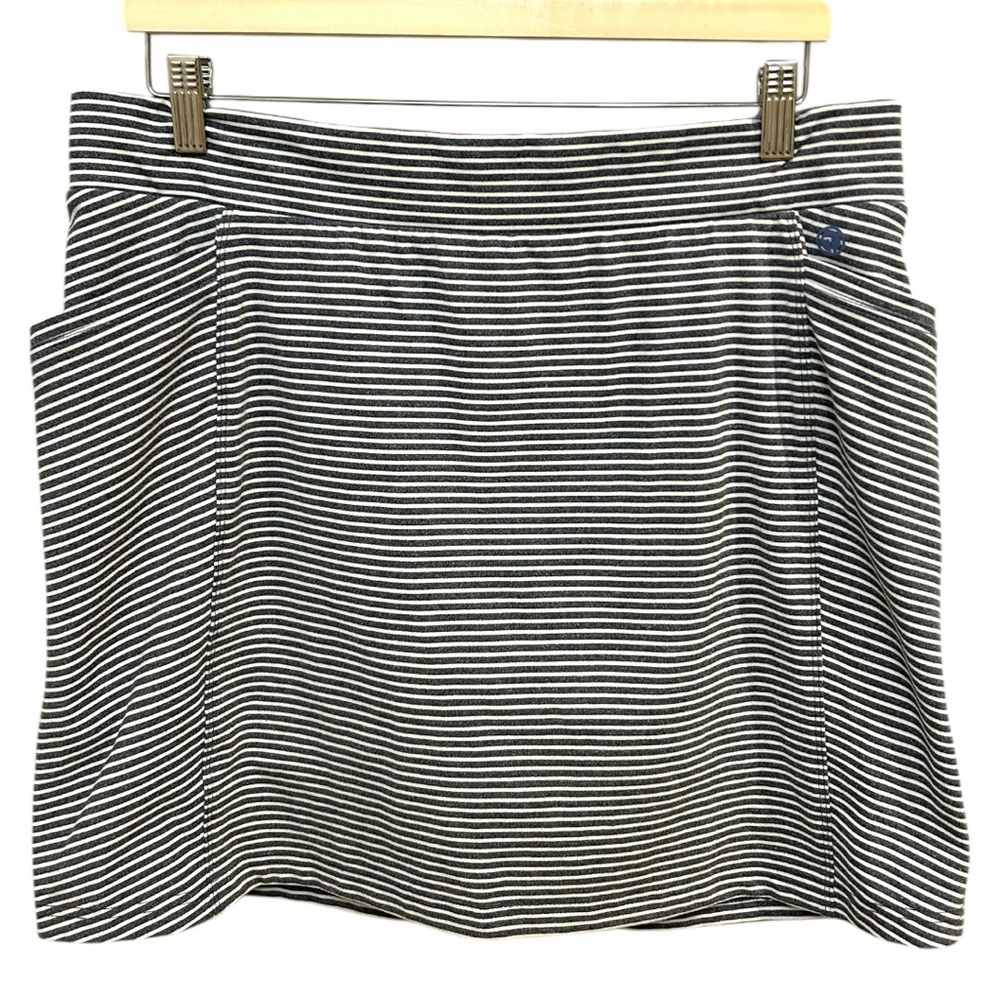 T by Talbots Stripes Skort Large Petite EUC K0933